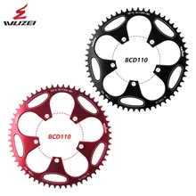 WUZEI дорога велосипедная Звездочка 110 BCD crank 50 т 52 54T 56T 58 т 60 передняя Звездочка шатун зубчатая пластина Сверхлегкий велосипедные шлемы Запчаст...