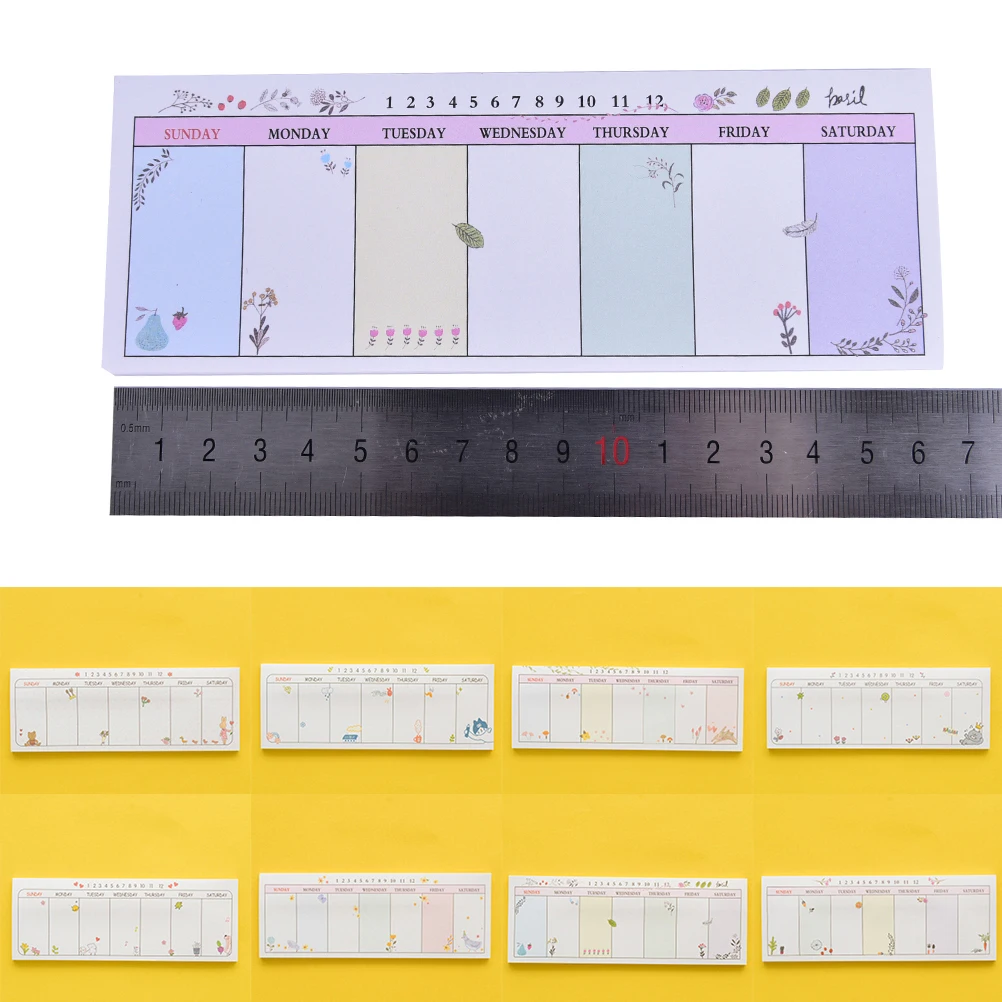

2017 New Memo Pad Notebook Kawaii Cute Weekly Plan Paper Scrapbooking Stickers Sticky Note Stationery School Supplies