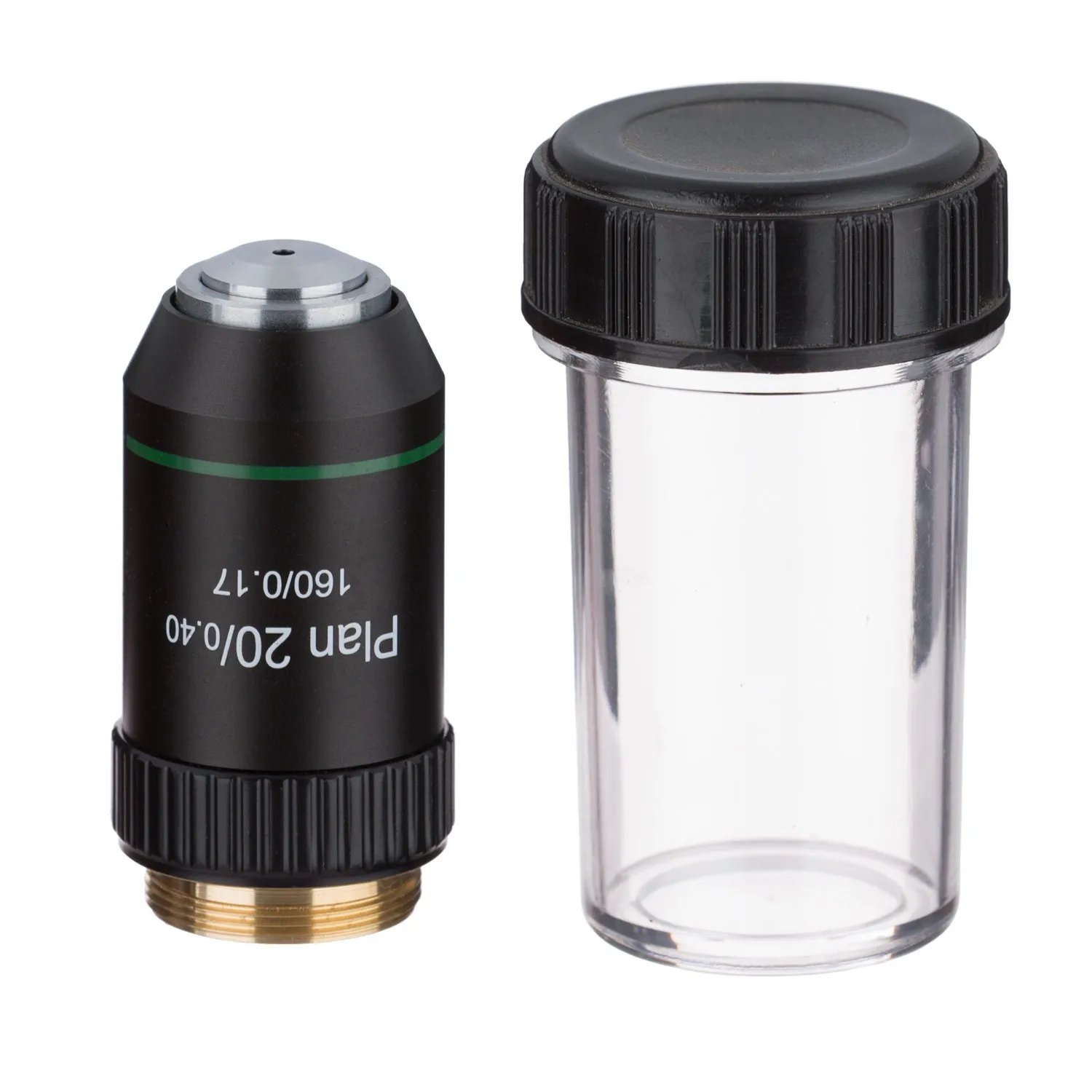 

Free Shipping--AmScope 20X Plan Achromatic Microscope Objective Lens with Black Finish PA20X-B