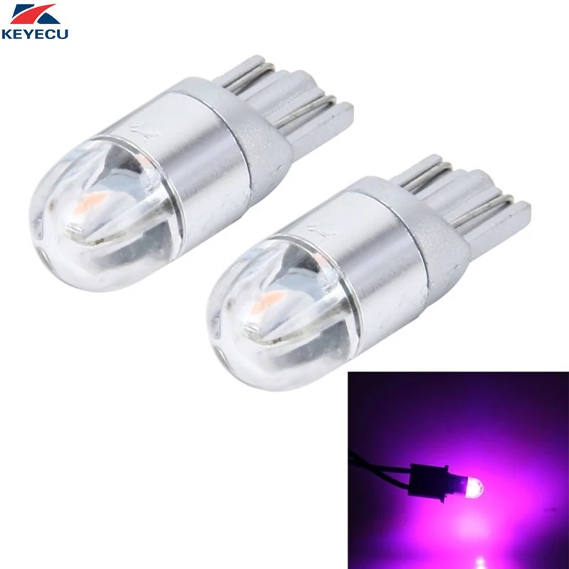 KEYECU 2 шт. ярко-фиолетовый 3030 чипсет 168 194 W5W T10 клиновидный 2SMD светодиодный