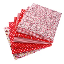 Красный 50X50 см хлопок цветы Полосатый плед в горошек Ткань со звездами для куклы Лоскутная одежда рукоделие украшения 53131