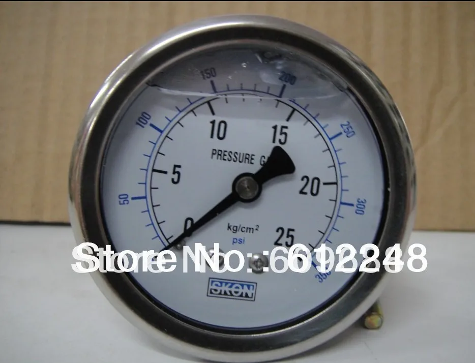 Dia 60mm Oil Pressure Gauge,Liquid Filled Pressure Gauge,0 10KG/15KG