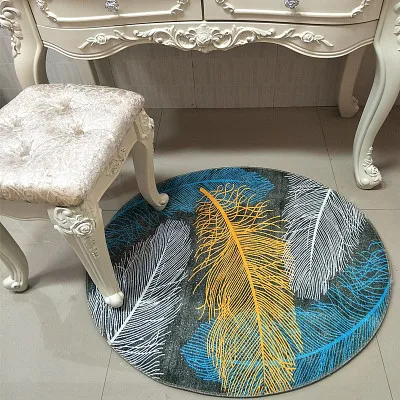 1200 мм в скандинавском стиле Круглый перьевой Коврик для пола гостиная спальня компьютерное кресло подвесная корзина кресло-качалка Поворотная подушка