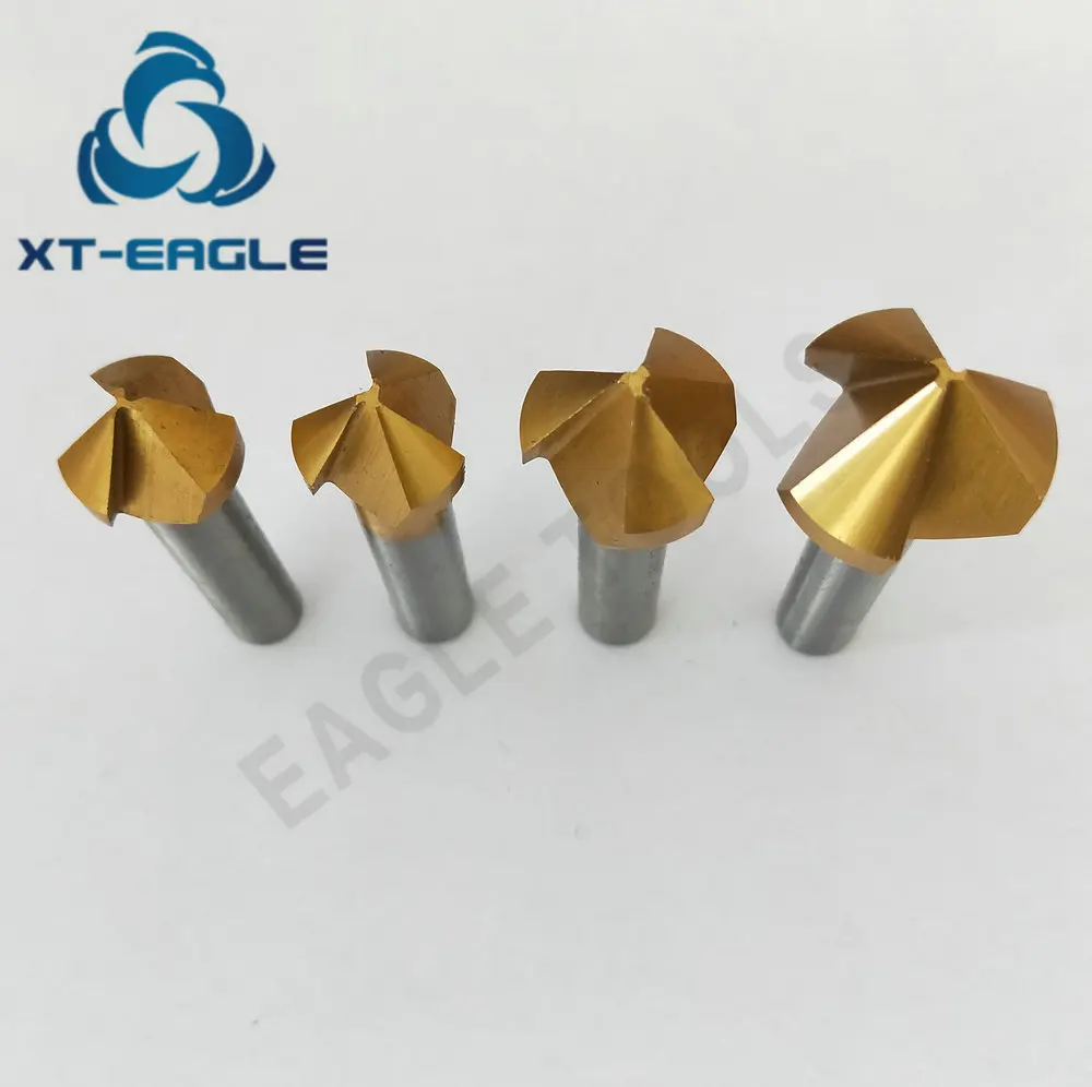

3 Flutes Titanium Coated Counter Sink 90deg Chamfering Knife Chamfering Drill Three-blade Chamfering Cutter