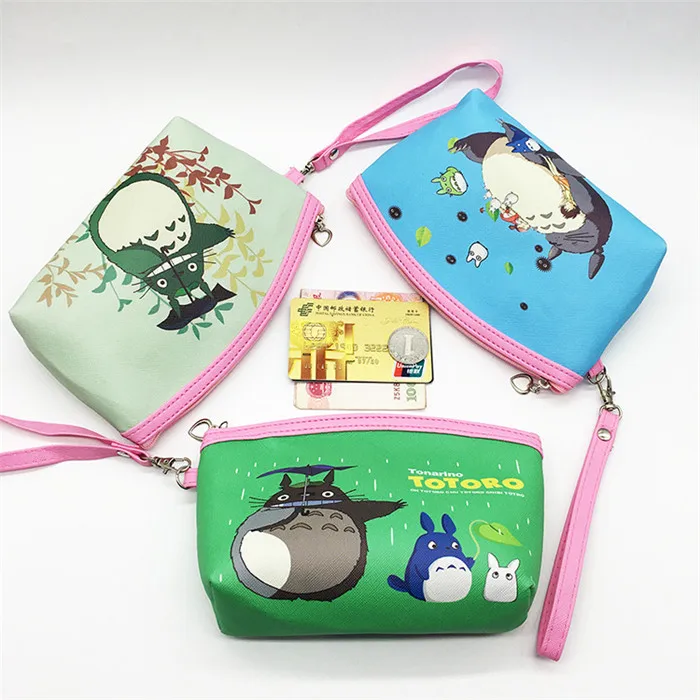 Мода мультфильм Тоторо Pencilcase Ручка Пенал из искусственной кожи косметички Макияж Сумочка для хранения монет Кошельки канцелярские подарок