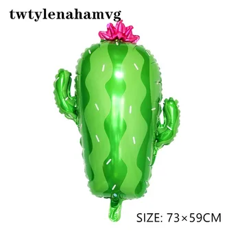 

NEW boy and girl baby toy Green desert Mexico cactus standing plant aluminum foil Balloons Birthday Party New Year Decorations