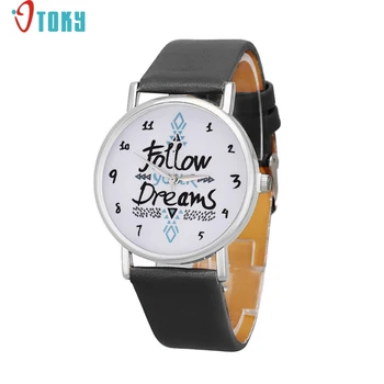 

Watch OTOKY Willby Follow Your Dreams Watch PU Leather Quartz Watches 161213 Drop Shipping