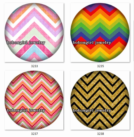 

SN1101 Chevron Wavy snap button Jewelry Charm photo glass cabochon