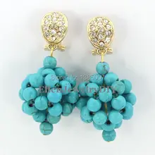 Изысканные красивые бусины Серьги, нигерийские красивые серьги для невесты свадебный подарок Африканский Свадебный ювелирные изделия