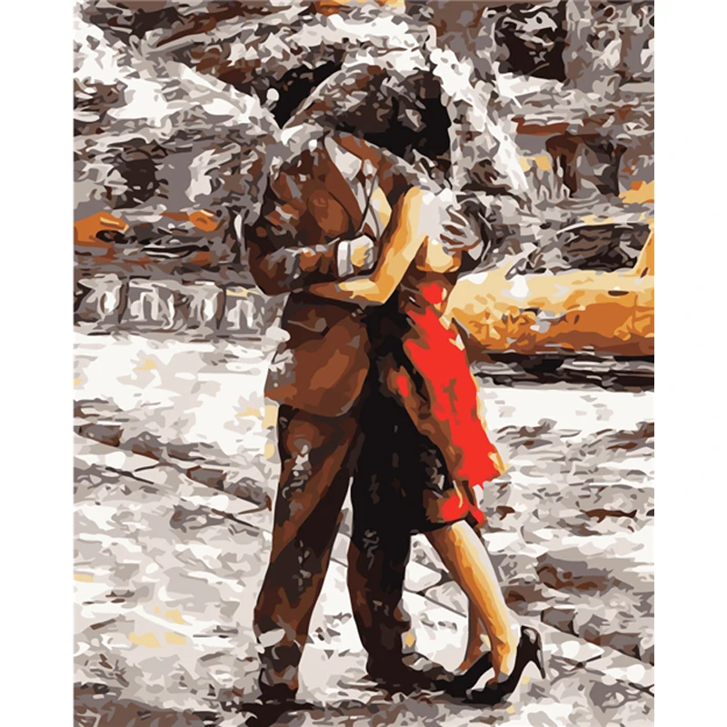 

YIKEE decorative canvas oil painting by numbers,paint by number adults Be passionately in love