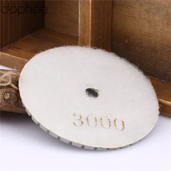 

dophee White 80mm/3" Professional Wet/Dry Granite Concrete Marble Diamond Polishing Pads Disc Sander Pad Grits #3000 1PC