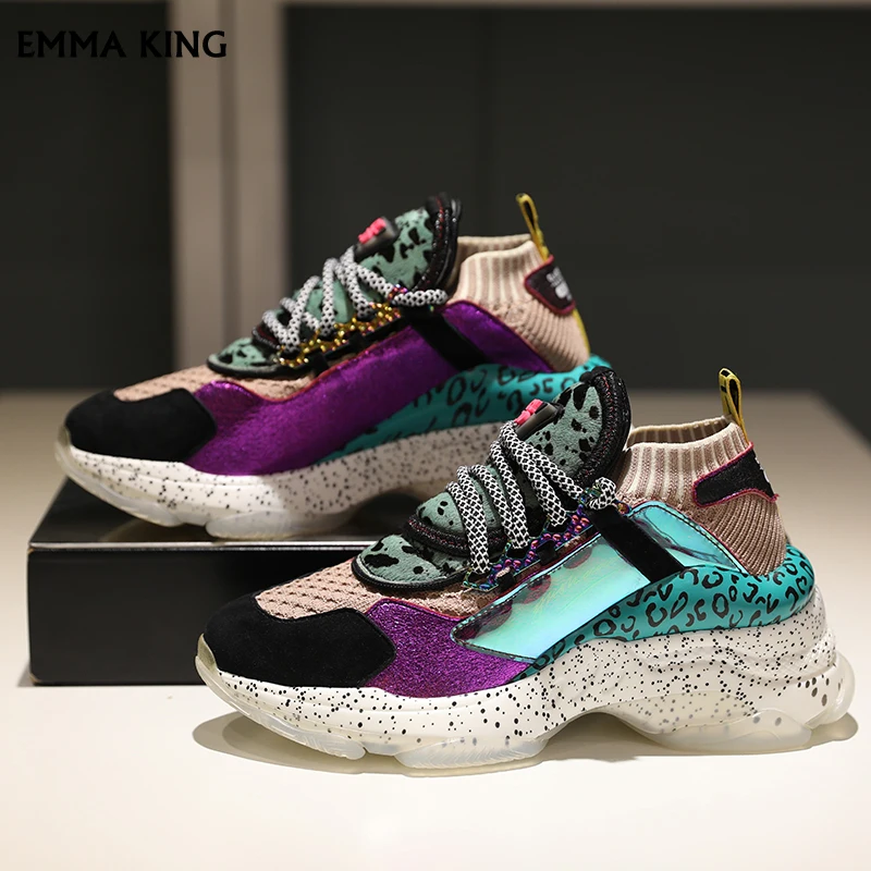 

2019Spring High-Quality Women Sneakers Sport Shoes Walking Shoes Thick Bottom Increased Outdoor Sports Shoes Wild Street Sneaker