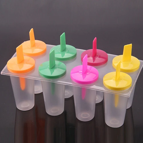 

Summer 8Pcs Ice Cream Lolly Maker Form DIY Mould Frozen Popsicle Yogurt Molds Tools