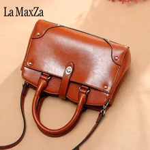 

La MaxZa Luxury Vintage handbags Women's shoulder bag Female Causal Totes soft leather ladies Crossbody Messenger Bag For Women