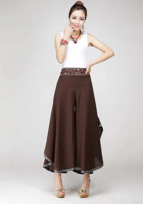 

Free shipping Ladies Fashion Pant Plain Candy Colour Women Skirts Beautiful Colour Red Navy New Long Retail Wholesale