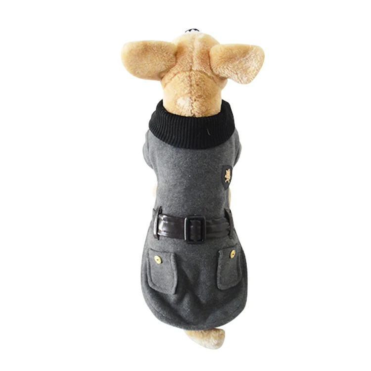 

Honorable Dog Outerwear Top Quality Woolen Cloth Dog Wind Coat England Style High Collar Design Pet Clothing Supply Size(S-XL)