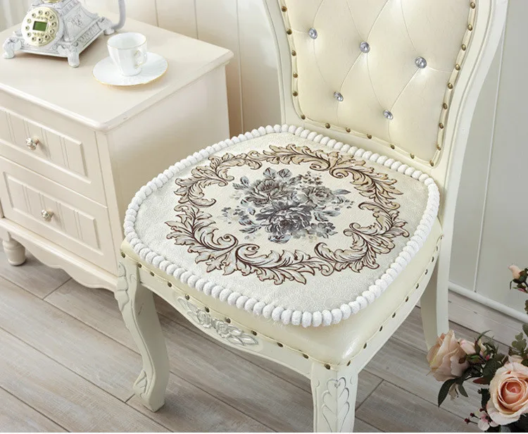 Proud Rose Высококачественная Подушка для стула вышитые подушки для сидения утолщенные подушки для обеденного стула из синели съемные и вымытые