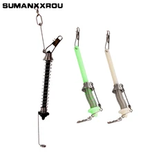 Автоматический Регулируемый двойной пружинный крючок из нержавеющей стали, рыболовные крючки, полурыболовные крючки, рыболовные крючки YG24