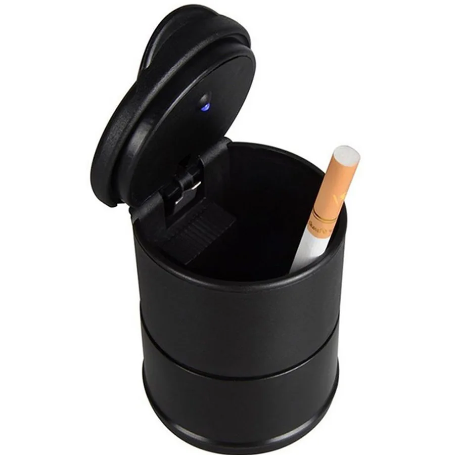 

Smokeless Car Ashtray Blue LED Easy Clean Illuminated Ash Bin Health Safety Collecting Ash Tray Non-slip No Smells Leaking