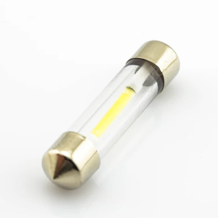 2 шт. COB Chips C5W 31 мм 36 39 41 Автомобильный внутренний стеклянный объектив Festoon Dome