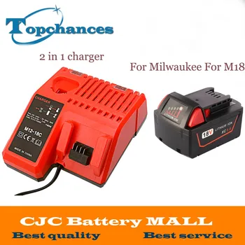 

Update High Quality 5000mAh 18V Li-Ion Replacement Power Tool Battery For Milwaukee For M18 XC 48-11-1815+2 in 1 Charger