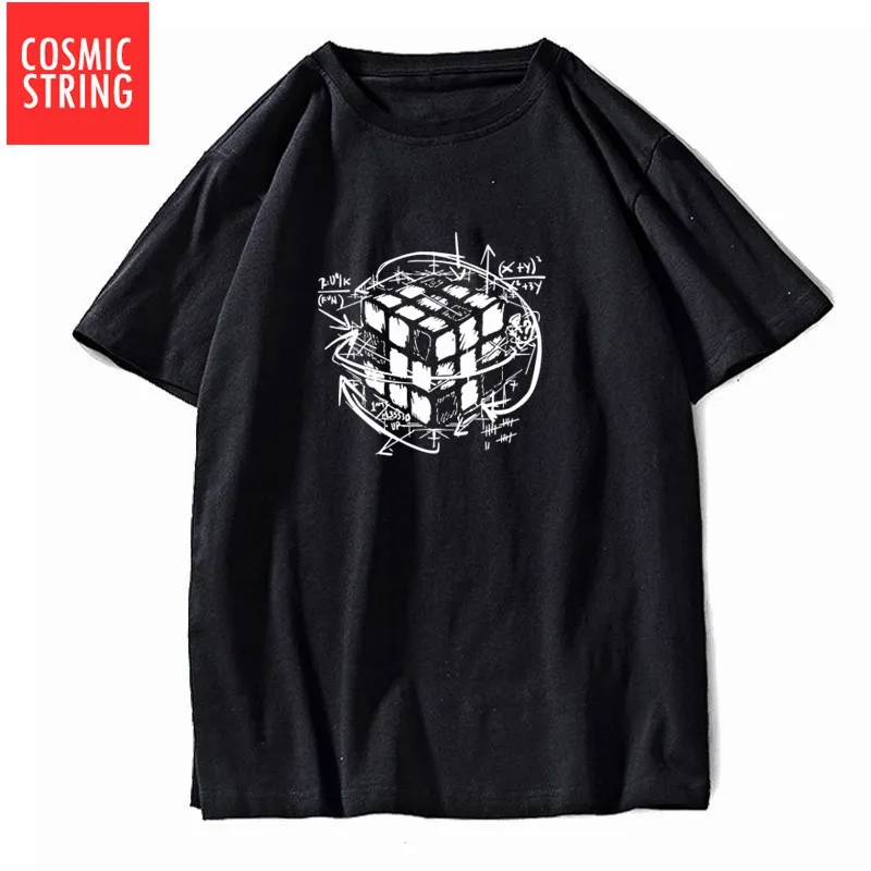 

COSMIC STRING short sleeve summer creative print men T shirt 100% cotton loose men tshirt o-neck t-shirt men tee shirts CR-A0101