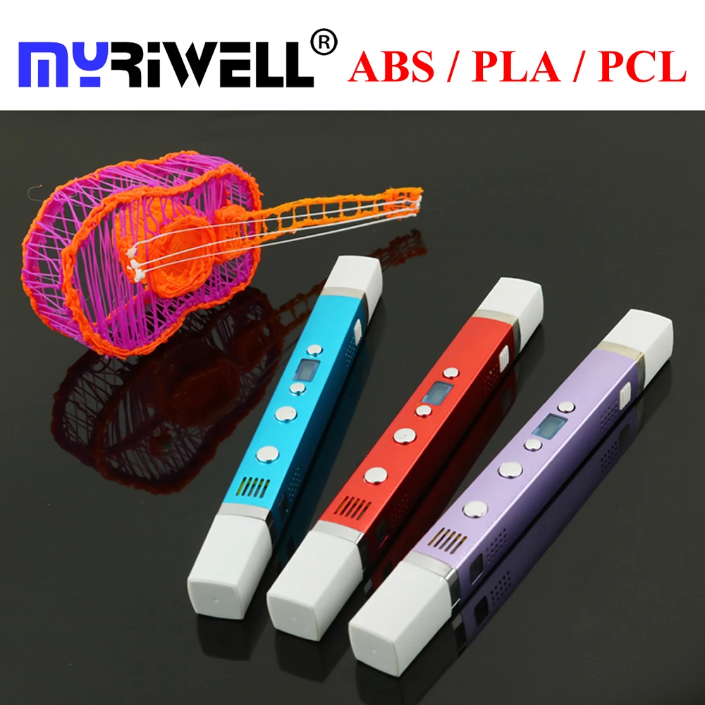 Myriwell 3D Pen LCD Screen Usb Charging Usb 3D Printer Pen 50m 100m 1 75mm ABS