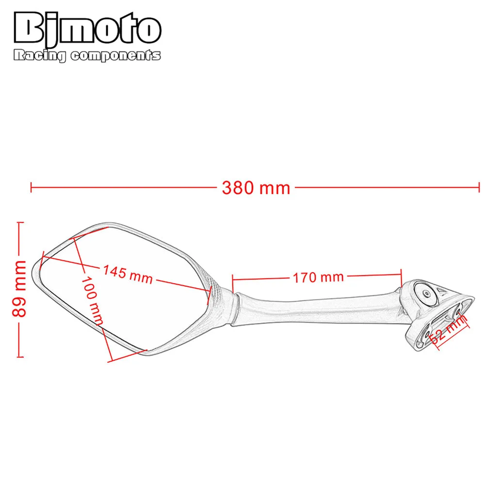 Пара мотоциклетных боковых зеркал заднего вида R25 для Yamaha YZF R3 YZFR25 2013 2014 2015 2016 2017