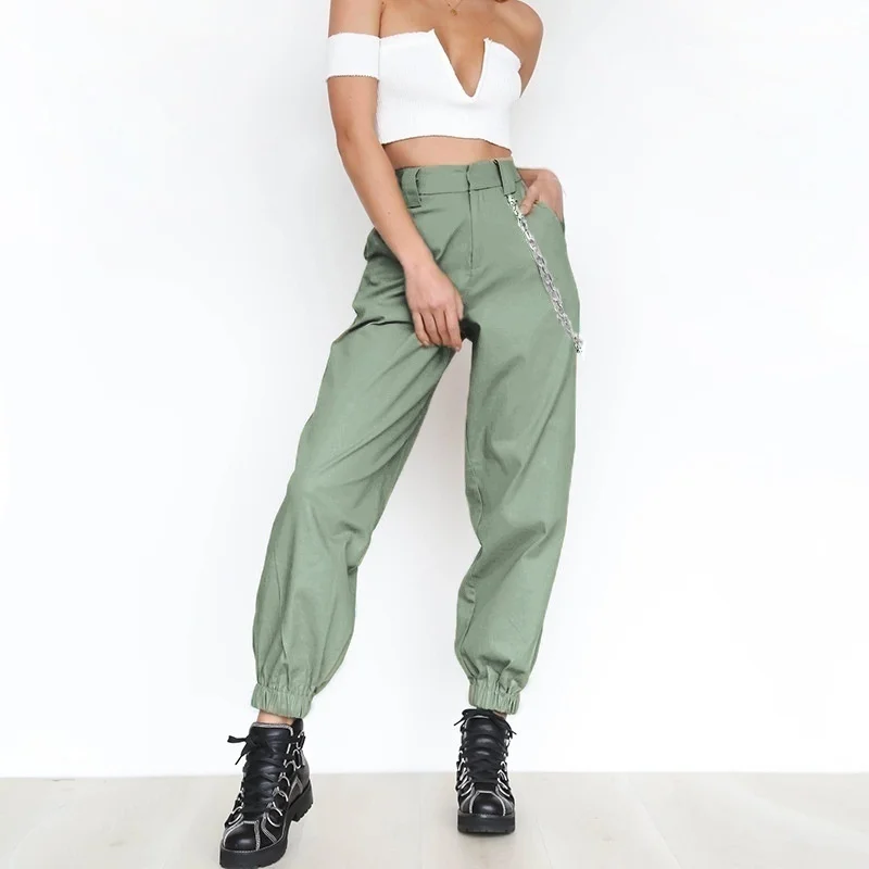 ZOGAA Hot Sale High Waist Women Cargo Pants Casual Loose Cool Street Wear Fashion Straight Wide Leg Pants Trousers Without Chain ZOGAA Hot Sale High Waist Women Cargo Pants Casual Loose Cool Street Wear Fashion Straight Wide Leg Pants Trousers Without Chain