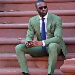 2018 для мужчин бизнес костюмы Зеленый Slim Fit смокинг Формальные Masculino Свадебные Жених с брюки для девочек костюм Homme Mariage
