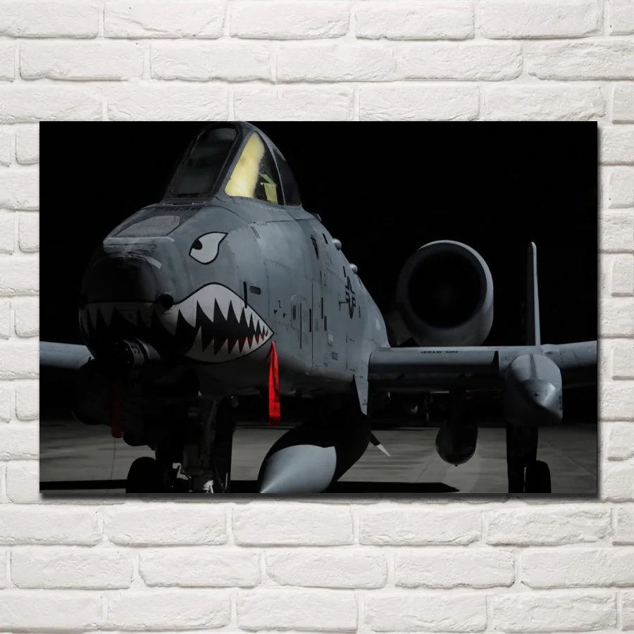 Постеры из Ткани в стиле милитари 10 бомбардировщик Джет самолет thunderbolt warthog QX015