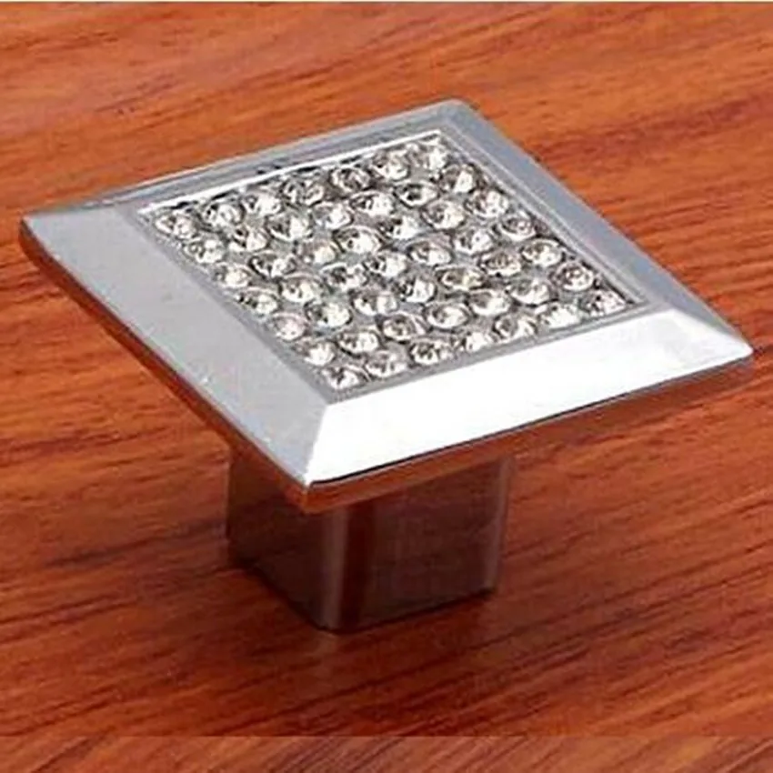glass crystal knob pull kitchen cabinet knob dresser pull cupboard handle chrome silver furniture hardware rhinestone - Square Kitchen Cabinet Knobs glass crystal knob pull kitchen cabinet knob dresser pull cupboard handle chrome silver furniture hardware rhinestone - Square Kitchen Cabinet Knobs