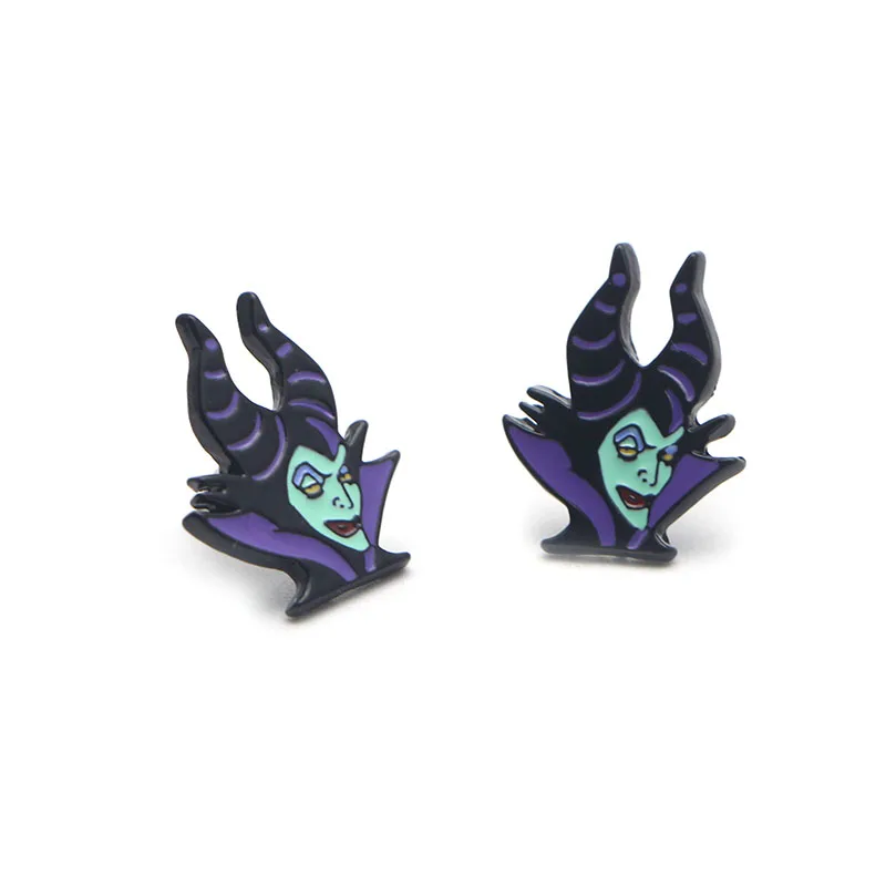 P2327 Dongmanli Maleficent queen волшебное зеркало мультяшная фигурка детские серьги для женщин Подарки для девочек серьги-гвоздики ювелирные изделия