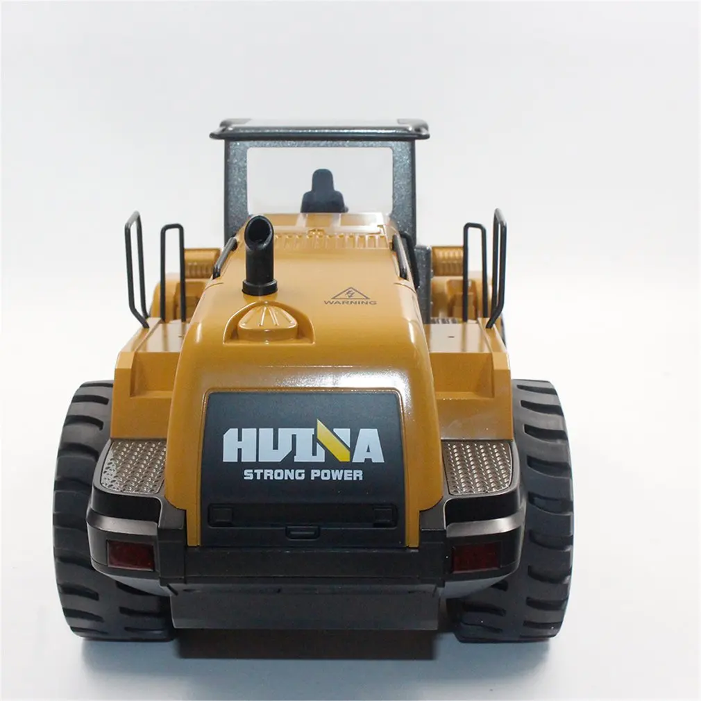 HUINA TOYS 1583 1/14 10CH Сплав RC бульдозер грузовик с фронтальным погрузчиком грузовик Инженерная строительная машина игрушка RTR для мальчиков