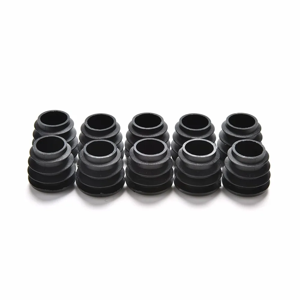 Новые 10 шт черные пластиковые ножки для мебели заглушки защитные Заглушки вставные заглушки булочки для круглых труб 8 размеров