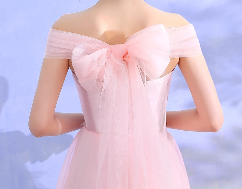 Розовое платье без рукавов миди платья подружек невесты элегантные женские вечерние платья