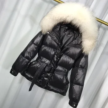 

Real Natural Fur Collar 2019 New Winter Jacket Women Coat Female Ultra Light Warm Parka 90% Duck Down Jacket Hooded Outerwear