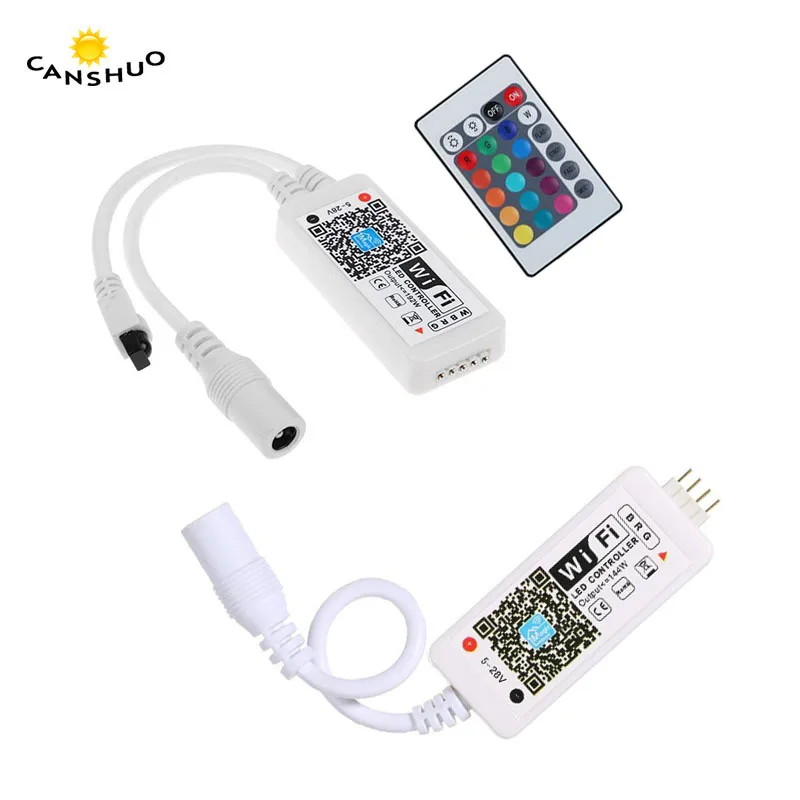 Светодиодный мини контроллер 5 в пост. Тока 24 Bluetooth/WiFi RGB/RGBW iOS Android с клавишным ИК