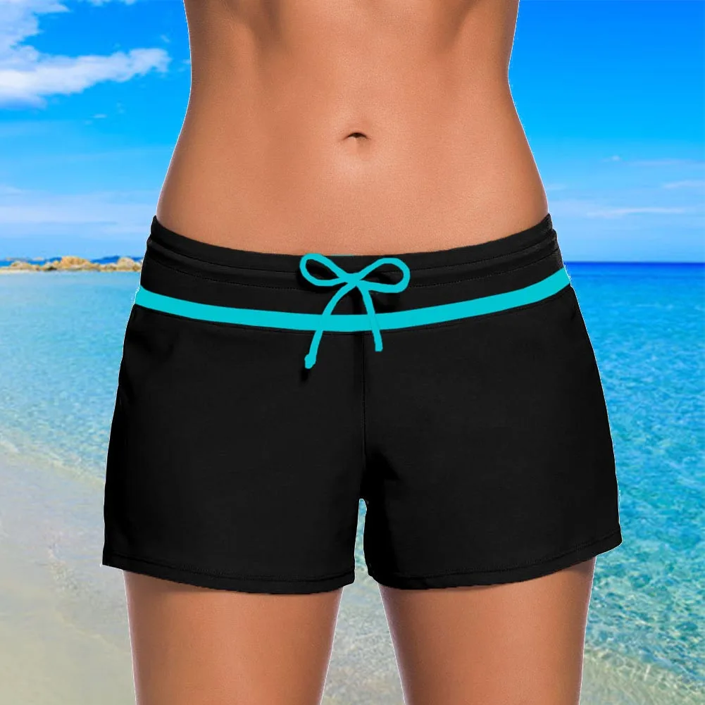 

Fashion Women Shorts Beach Pants Summer Surfing Safety Trunks Drawstring Wide Waistband Swimming Boxer Sports Swimwear