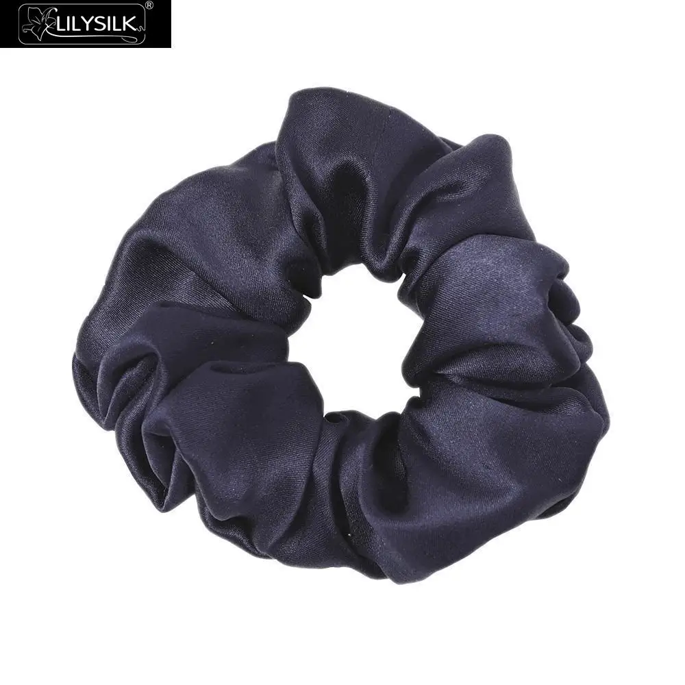 LilySilk Scrunchy Charmeuse Hair Bands Women 100 Pure Silk Head Rope Rubber Girl Accessories Soft Care Luxurious Free Shipping