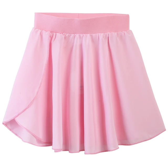 New Children Girls Chiffon Elastic Waist Casual Cotton Dance Solid