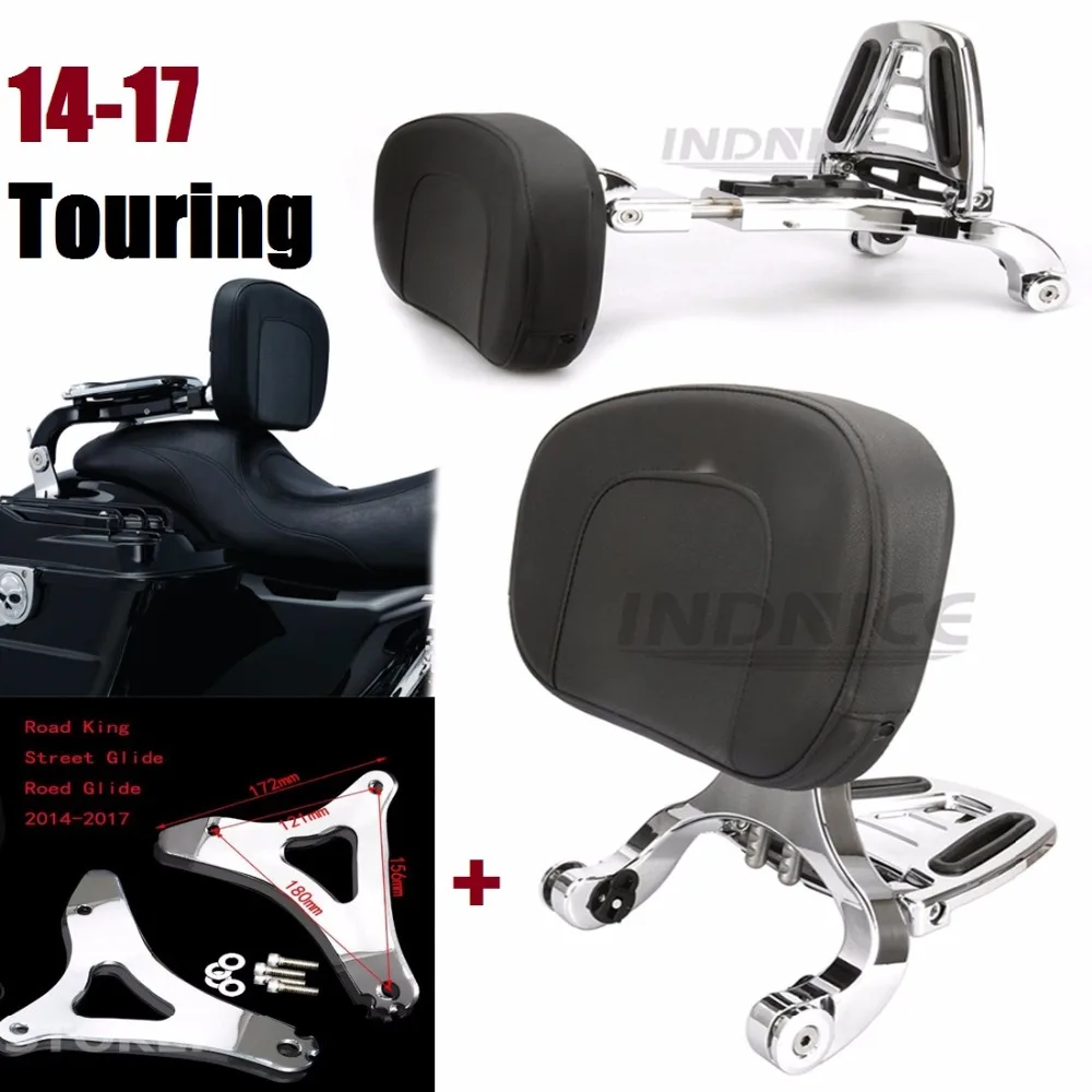 Adjustable Driver Backrest For Harley 14 17 Harley Road Glide Road
