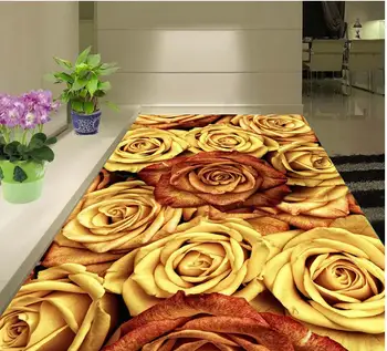 

3d floor painting wallpaper Retro Rose 3D Floor pvc self-adhesive wallpaper floor 3d wallpaper 3d flooring