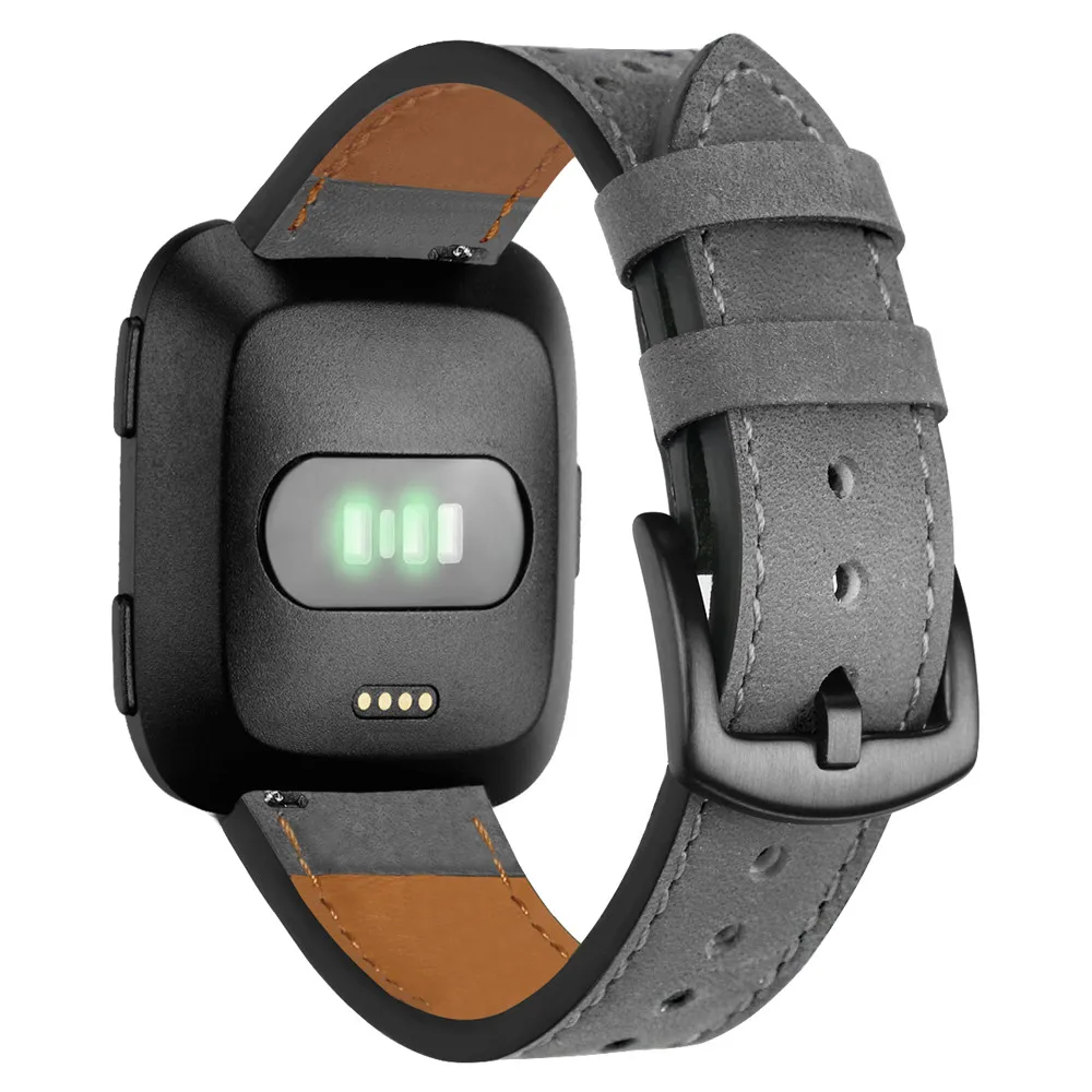 Hiperdeal новый роскошный кожаный ремешок Часы Браслет для fitbit Versa 5.5-8.1 дюймов дропшиппинг Наручные часы Апрель 11