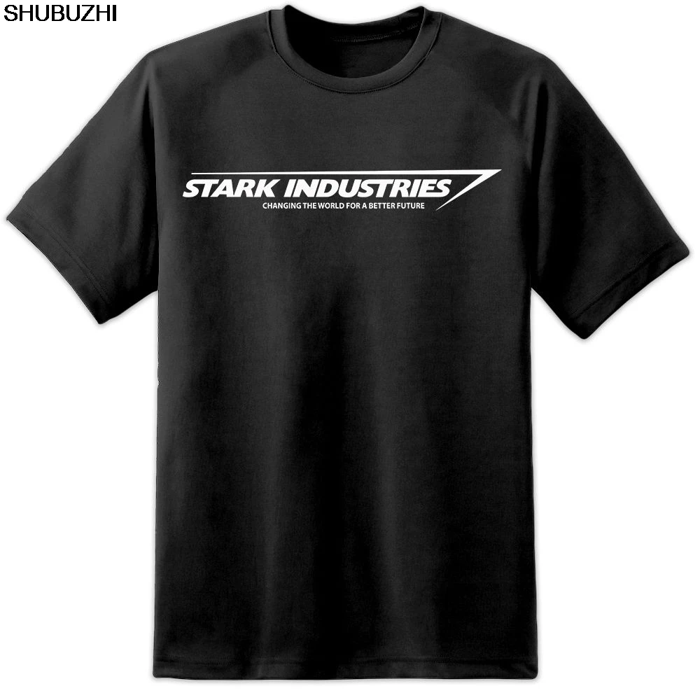 Старк Industries Мужская футболка (S 3XL) для мужчин хлопок Летняя хлопковая Футболка