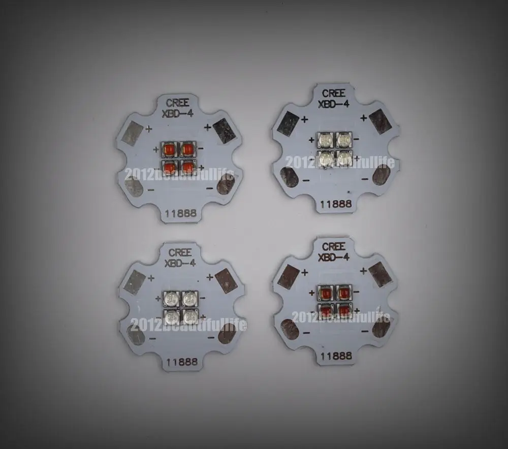 1x Cree XBD XB-D 12 В 4 чипа RGBWY Вт светодиодный эмиттер высокой мощности на 20 мм Звезда |