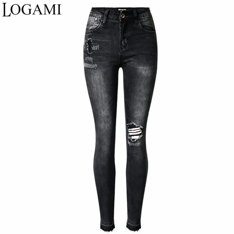

Women Ripped Jeans Skinny Highwaist Jeans 2017 Pants Jean Slim Femme