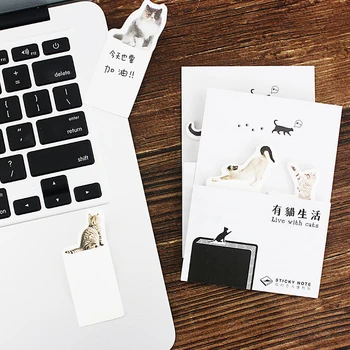 

36 pcs/Lot Cat stickers Mini sticky marker Post memo pad Decorative bookmarks note Office accessories School supplies DM677