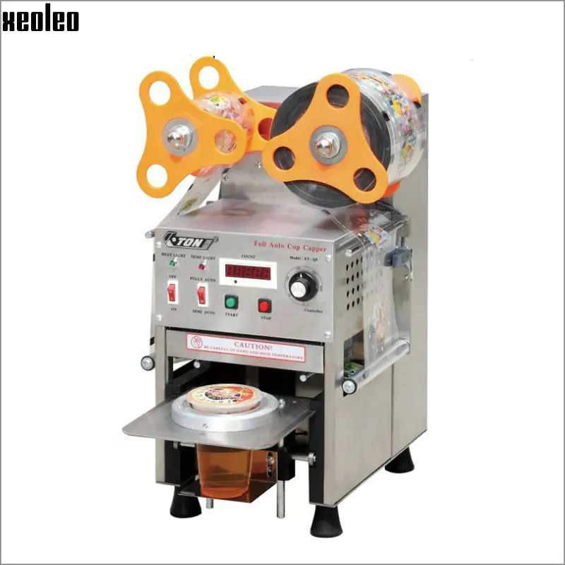 

Xeoleo High quality Automatic Cup sealing machine Professional Bubble tea machine 220V Sealing 9.5cm Cup 300 cups/h for Coffee