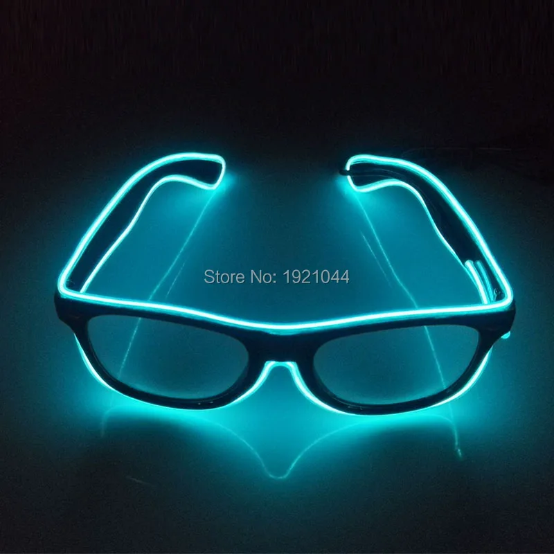 

NEW 10 Colors Choice EL Wire Glow Sun Glasses Neon Led DJ Bright Light Safety Light Up Multicolor Lighting For Party Decoration